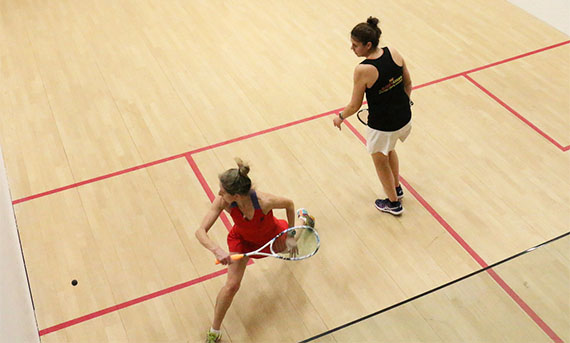 Two female players competing at the British National Masters